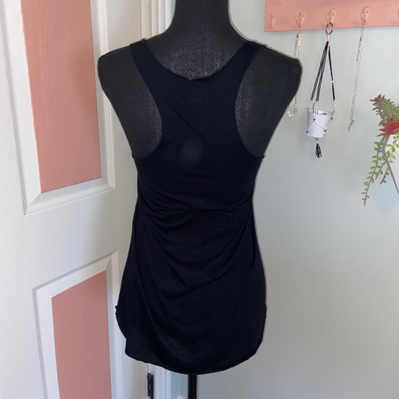 Black Graphic Razorback Tank Top - Picture 2 of 3